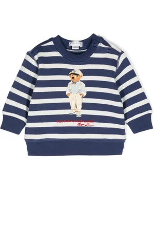 Ralph Lauren Polo Bear-print striped sweatshirt