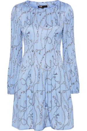 Maje Chain-print pleated mini dress