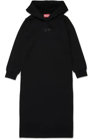 Diesel Oval D-embroidered hooded dress