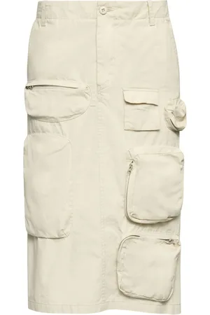 Maison Margiela Cotton gabardine midi cargo skirt