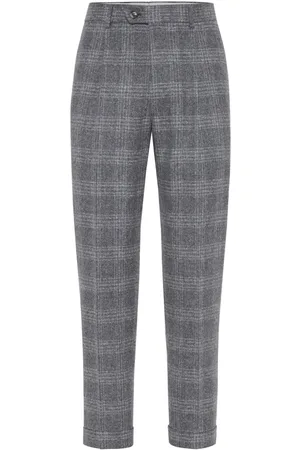 Brunello Cucinelli Check-print tailored trousers