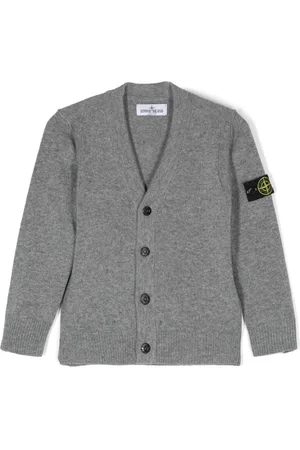 Stone Island Compass badge knitted cardigan