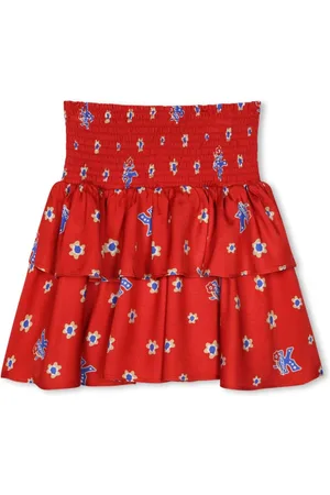 Kenzo Flounced all-over print skirt