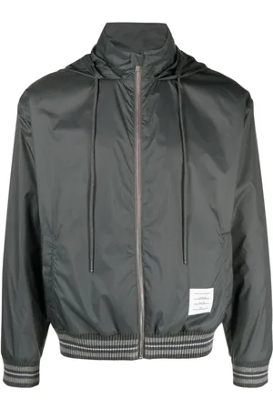 Thom Browne Logo-patch ripstop lightweight jacket