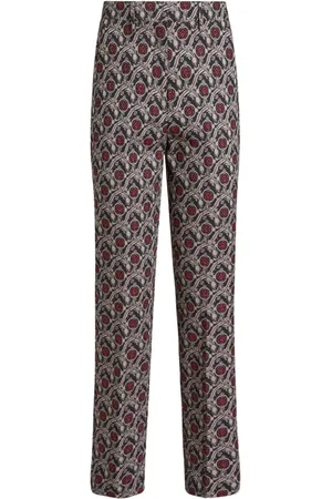 Etro Jacquard cigarette trousers