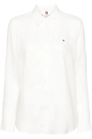 Tommy Hilfiger Classic-collar linen shirt