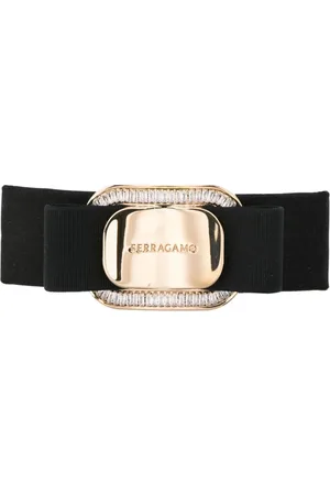 Salvatore Ferragamo Logo-plaque bow hair clip