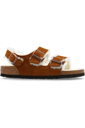 Birkenstock Milano buckled suede sandals