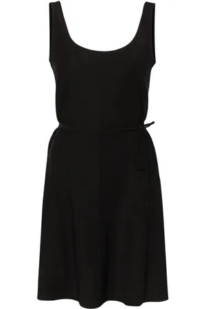Calvin Klein Scoop-neck twill minidress