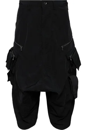 JULIUS Mid-rise drop-crotch cargo shorts