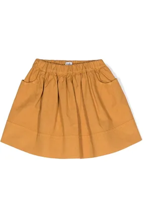 Il gufo Garment-dyed canvas skirt