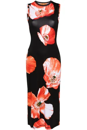 STINE GOYA Danya Opium Poppies-print midi dress