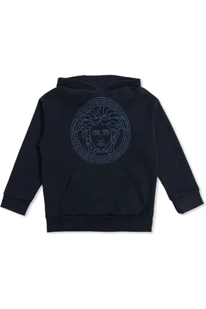 VERSACE Medusa rhinestone-embellished cotton hoodie