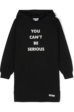 Moschino Slogan-print hooded minidress