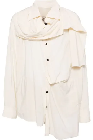 ZIGGY CHEN Asymmetric-hem long-sleeve shirt