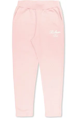 Balmain Silver-tone logo-print track pants