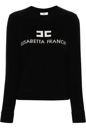 Elisabetta Franchi Logo-intarsia crew-neck jumper