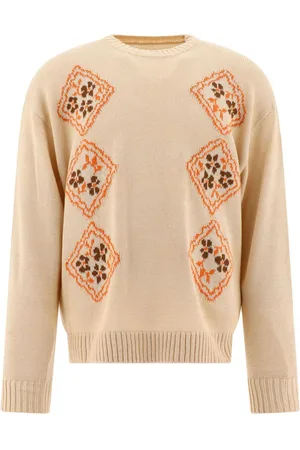 KAPITAL Floral-intarsia jumper