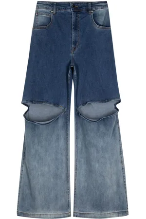 Izzue Cut-out gradient-effect jeans