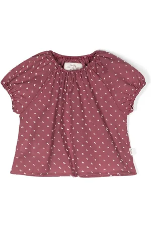 TEDDY & MINOU Polka dot-embroidered shorts set
