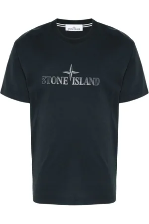 Stone Island Logo-rubberised cotton T-shirt