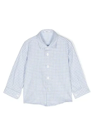 Il gufo Checked cotton shirt
