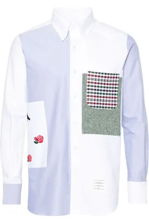 Thom Browne Colour-block cotton shirt