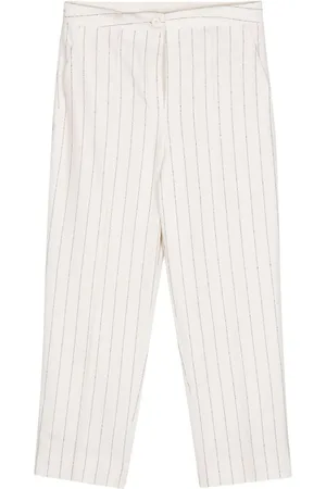 SEMICOUTURE Pinstriped cropped trousers
