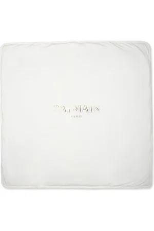 Balmain Logo-print cotton blanket