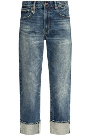 R13 Rolled cuffs straight-leg jeans