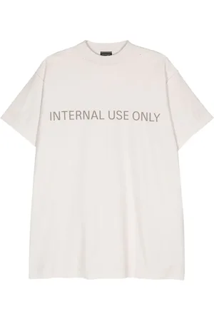 Balenciaga Text-print distressed T-shirt