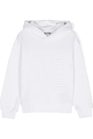 Moschino Logo-embossed cotton hoodie