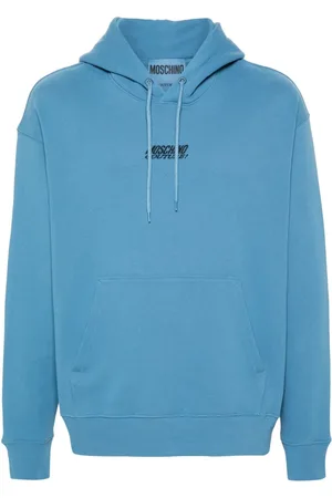 Moschino Logo-embroidered cotton hoodie
