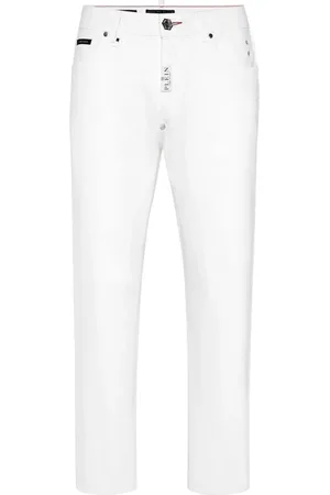 Philipp Plein Logo-embroidered straight-leg trousers