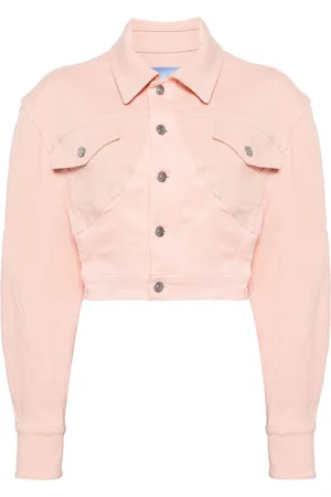 MUGLER Logo patch denim jacket