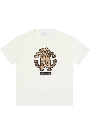 Roberto Cavalli Logo-embroidered cotton T-shirt