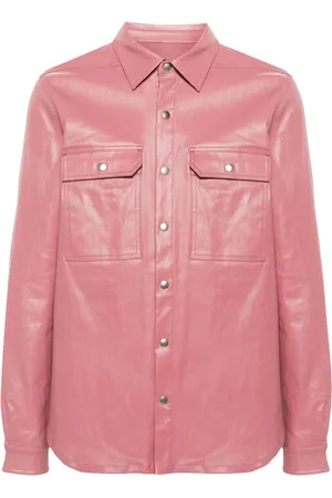 Rick Owens Coated-denim shirt jacket