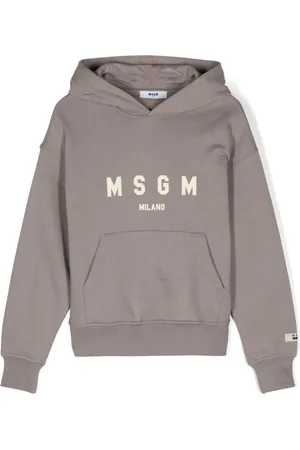Msgm Logo-print cotton hoodie