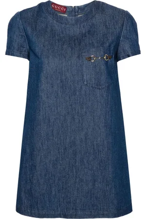 Gucci Horsebit-detail denim mini dress