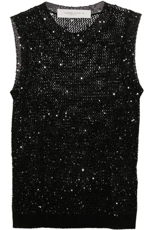 Golden Goose Sequin-embellished sleeveless top