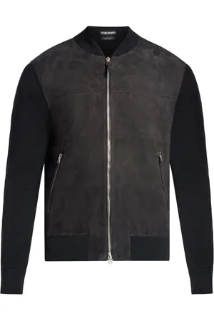 Tom Ford Leather-wool bomber jacket