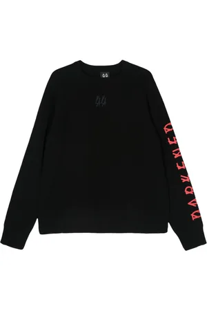 44 Label Group Darkened logo-print jumper