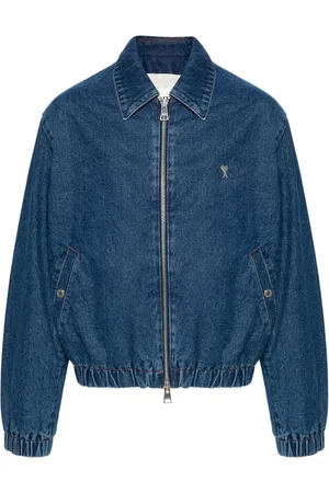 Ami Ami de Coeur-plaque denim jacket