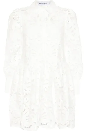 Self-Portrait Guipure-lace mini dress
