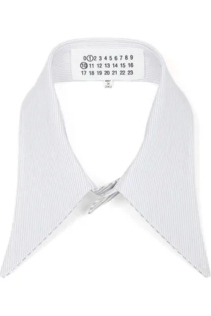 Maison Margiela Striped cotton shirt collar