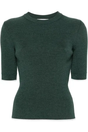 Thom Browne Contrasting-trim ribbed jumper
