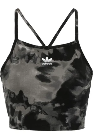 adidas Trefoil-logo tie-dye crop top