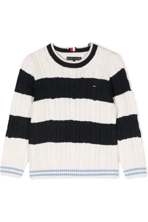 Tommy Hilfiger Striped cable-knit jumper