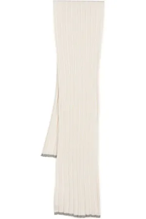 Brunello Cucinelli Wide-ribbed cashmere scarf
