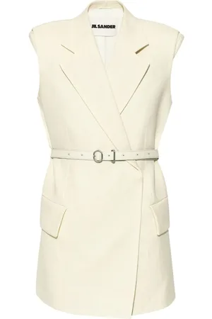 Jil Sander Belted waist sleeveless vest